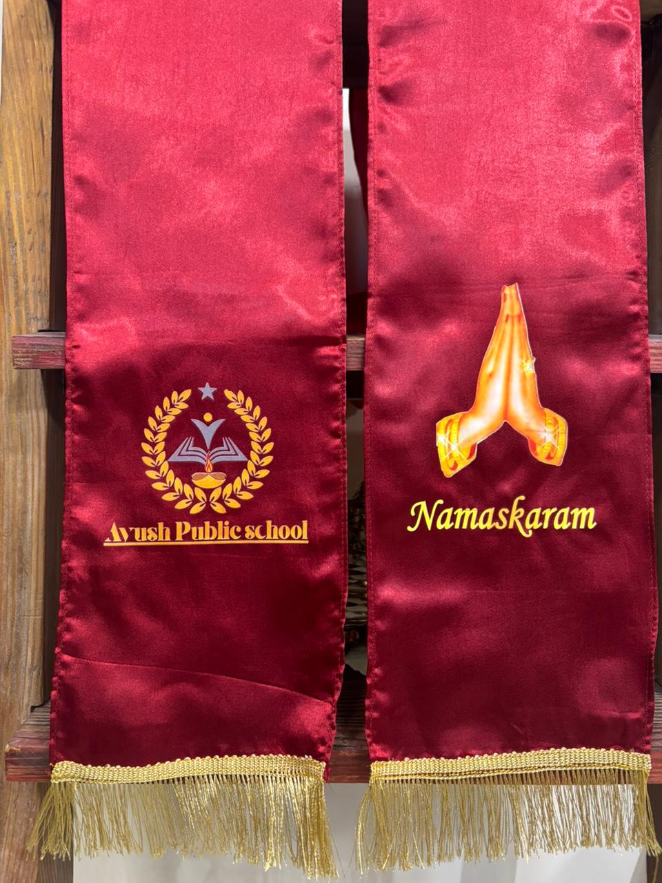 Ayush Public School Customised Stole ( MOQ -200 ) - Luxurion World