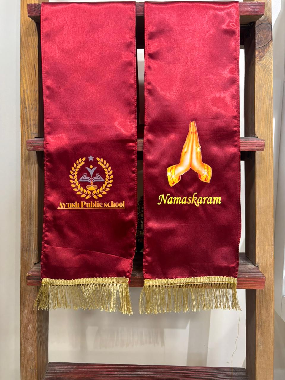 Ayush Public School Customised Stole ( MOQ -200 ) - Luxurion World
